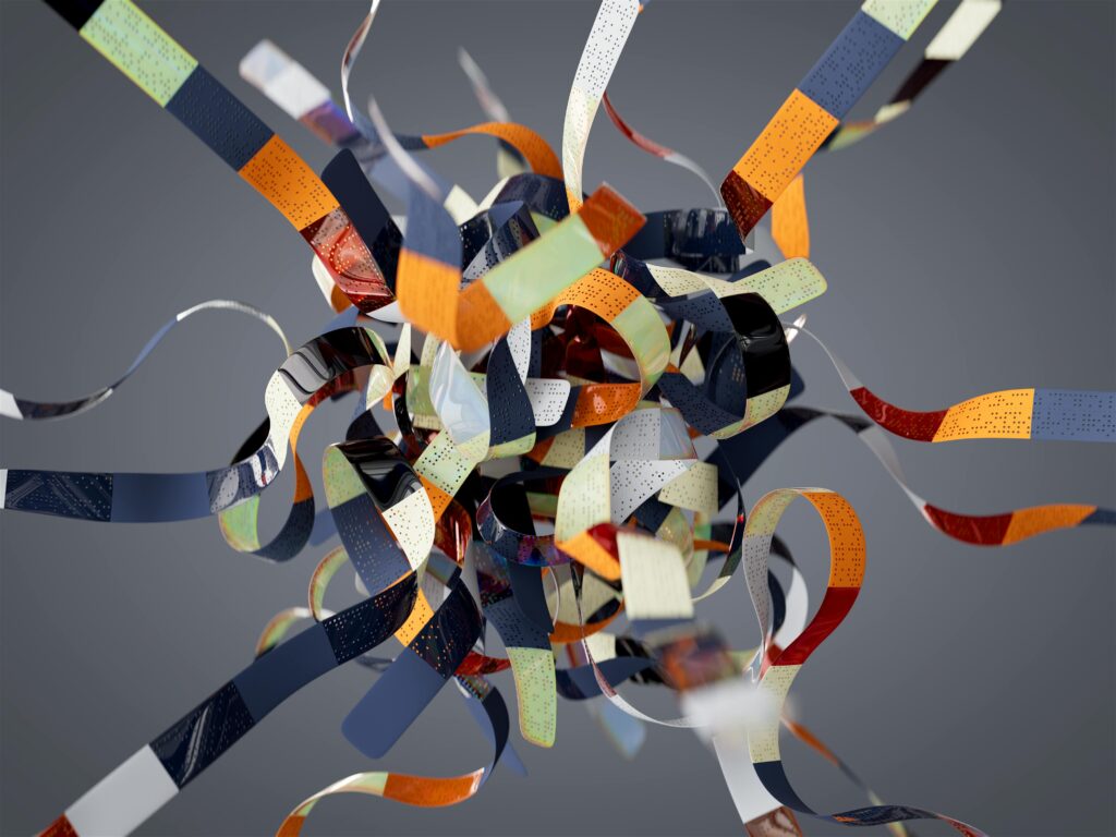 Abstract art with structure and chaos illustrating project estimation and requirements elicitation
