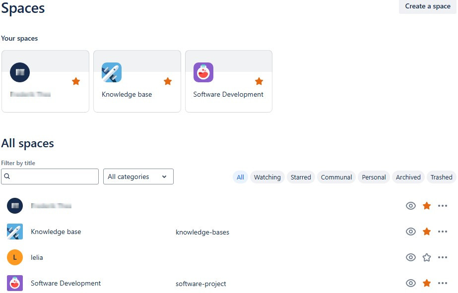 create a space in the Spaces directory