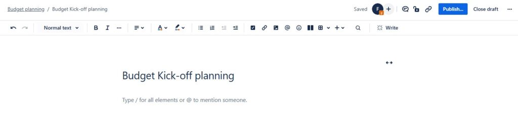use editor view to assign a task in confluence
