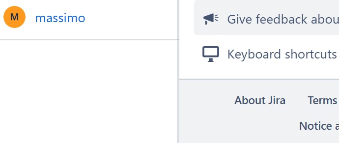 snap of shortcuts menu point in help of jira