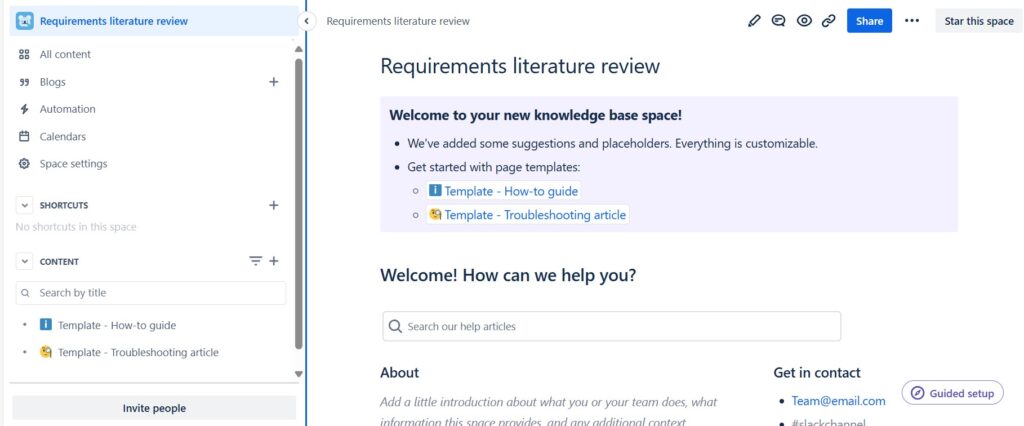 The first look at the new "Knowledge base" space