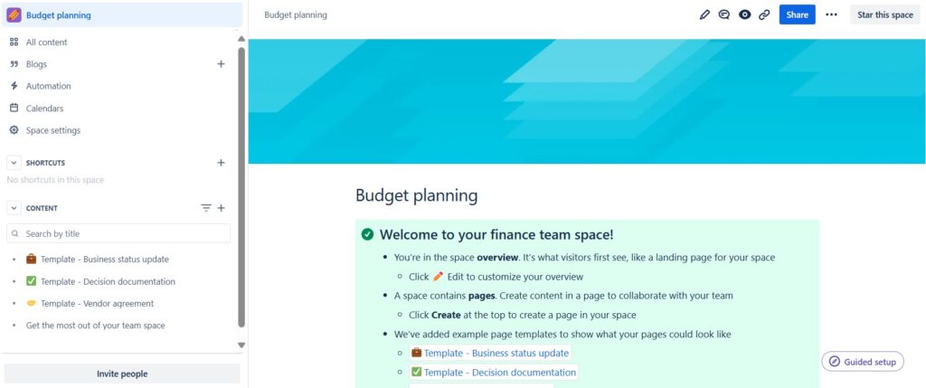 The first look at the new "Finance" space