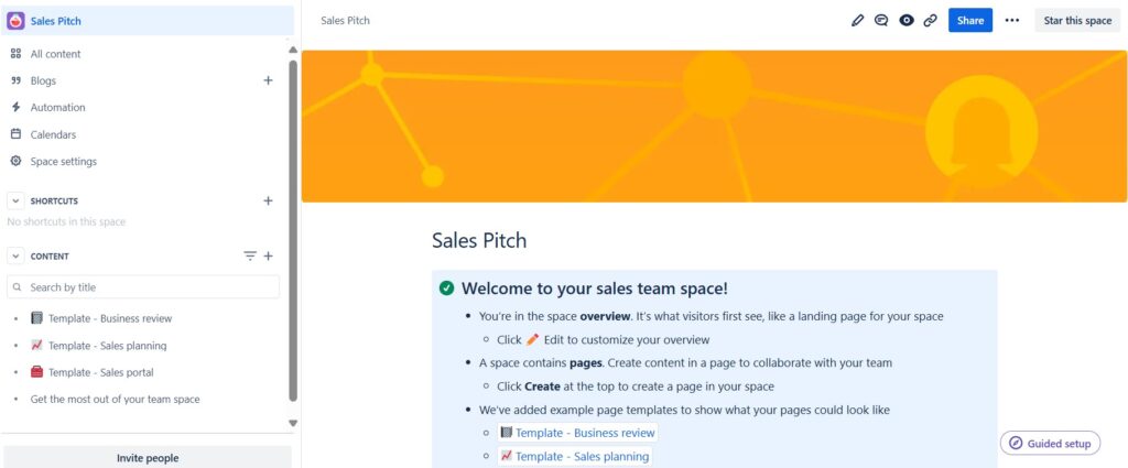 The first look at the new "Sales" space