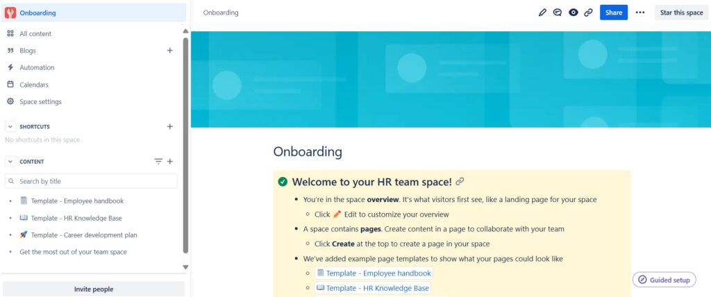 The first look at the new "Human resources" space