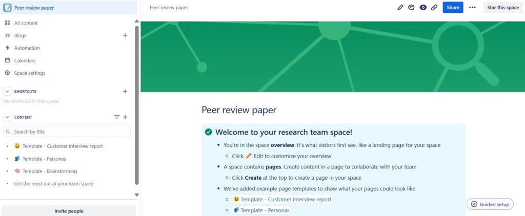 The first look at the new "Research" space