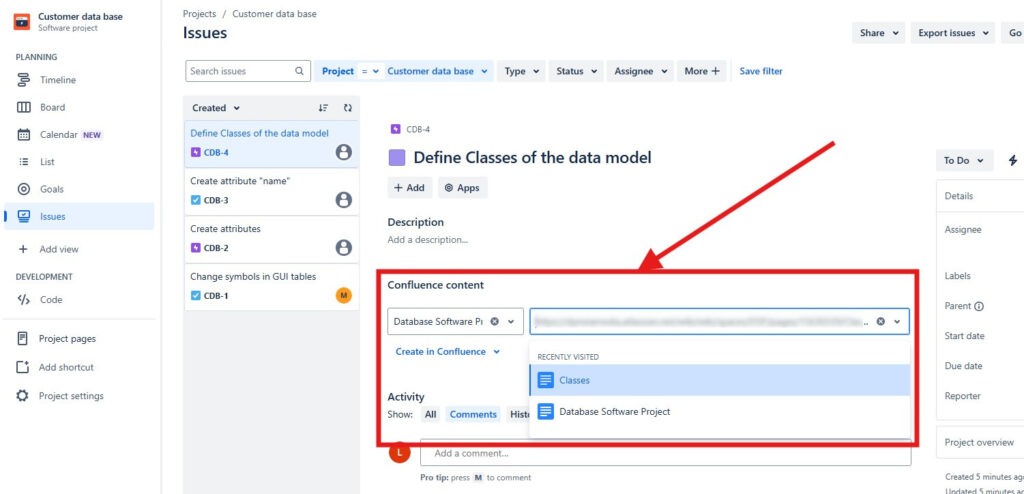 Integrating Confluence into Jira Example