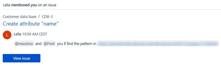 Example Email Notification of a Jira Issue