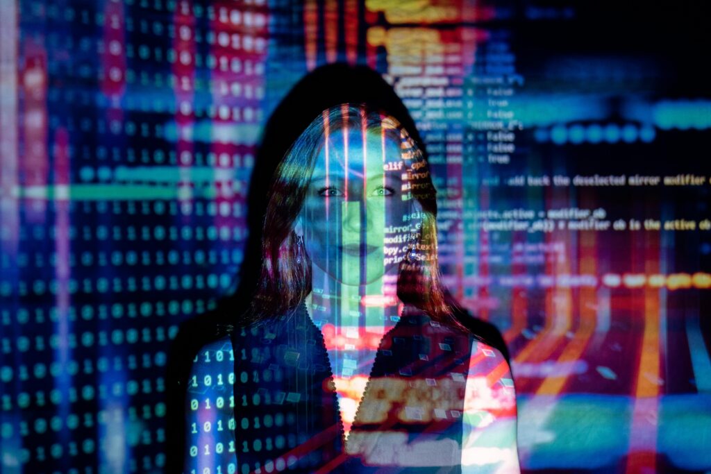 a women in lights which form code to represent Elicitation Activities in Technical Projects