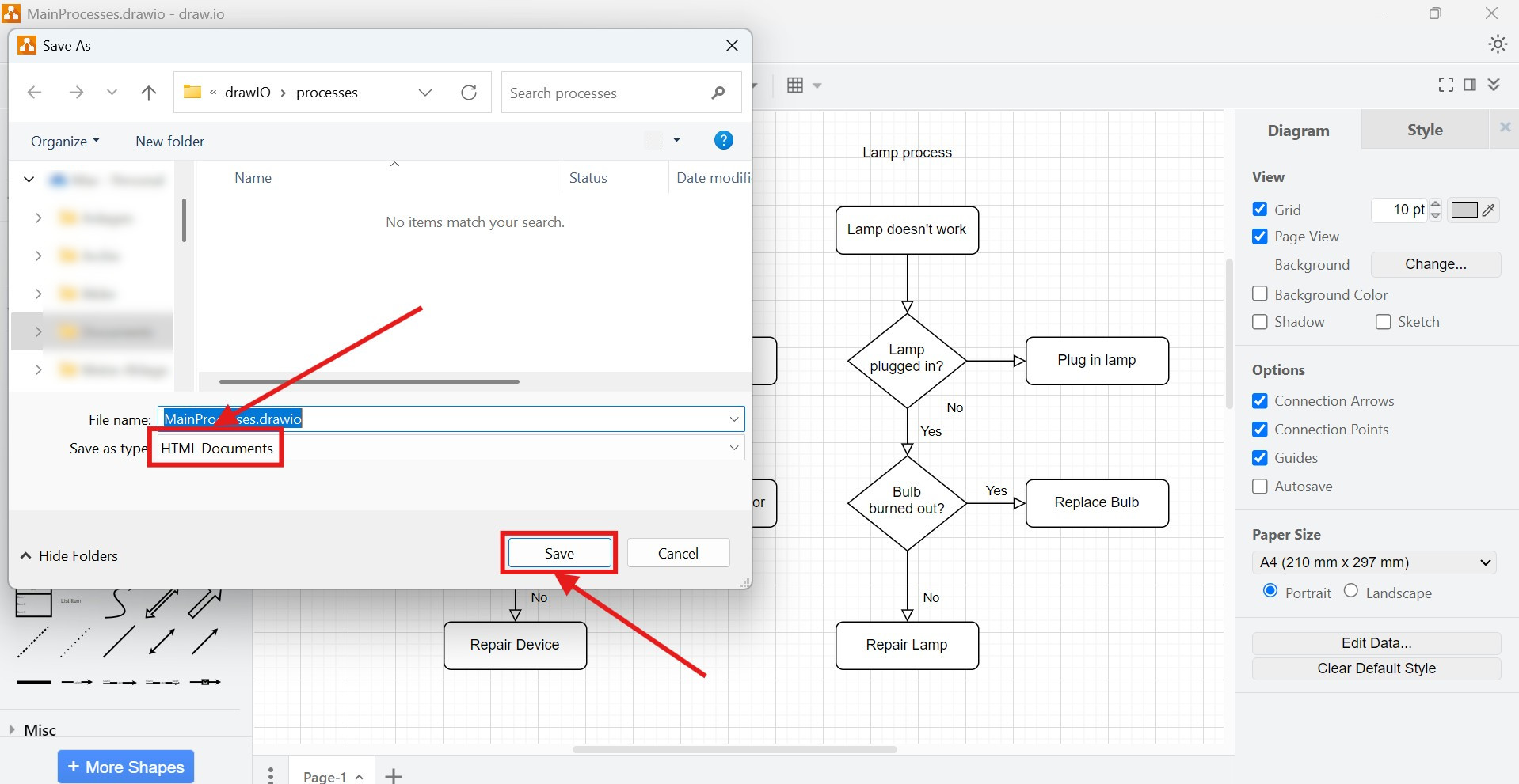 How to Export a Diagram to HTML in draw.io | The Requirements Engineer