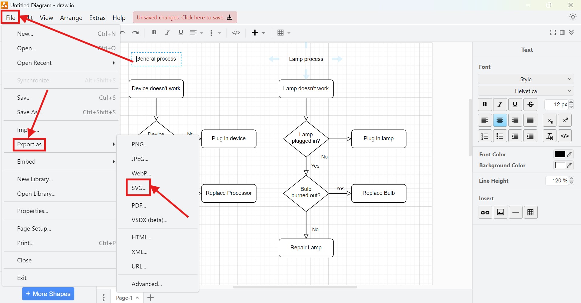 How to Export a Diagram to SVG in draw.io | The Requirements Engineer