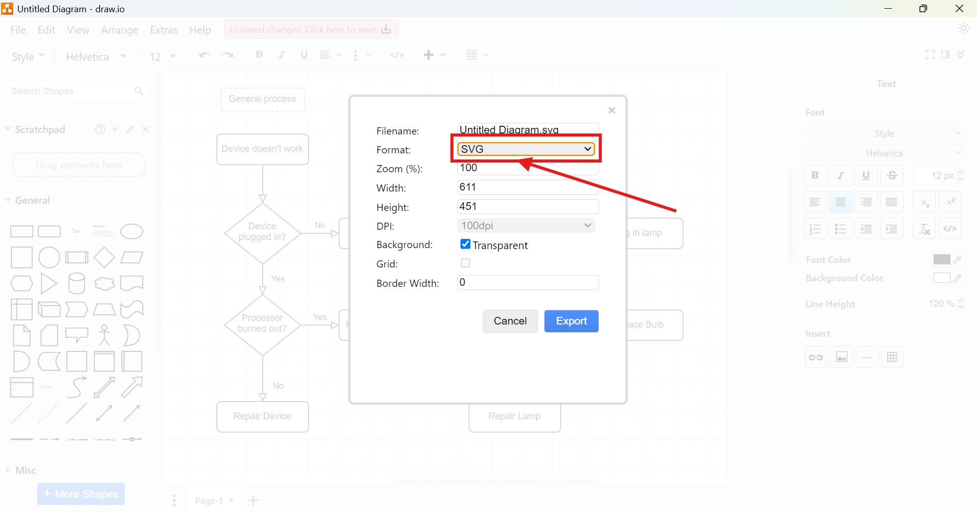 How to Export a Diagram to SVG in draw.io | The Requirements Engineer