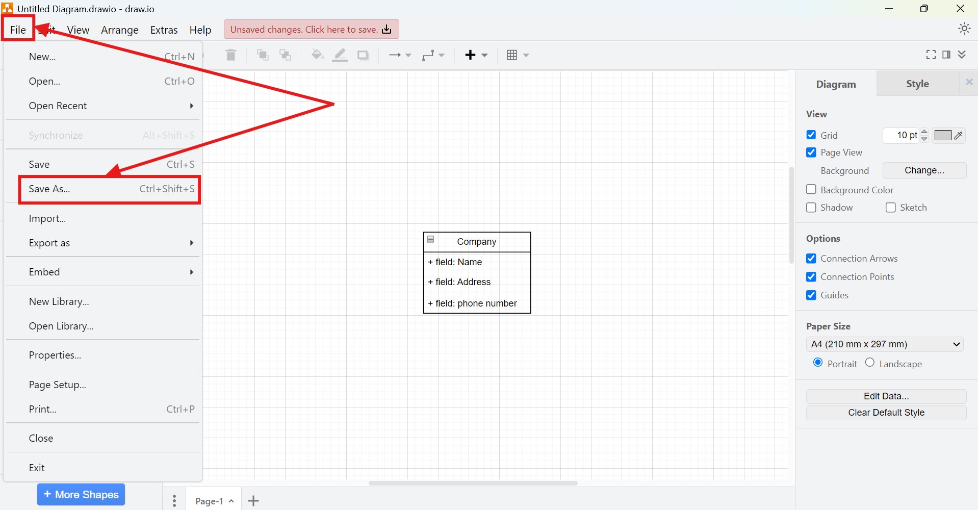 How to Save Files in draw.io | The Requirements Engineer