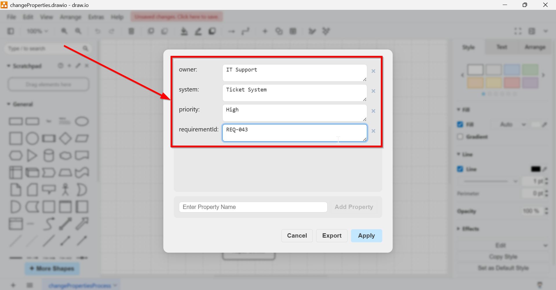 How to Change Draw.io File Properties | The Requirements Engineer