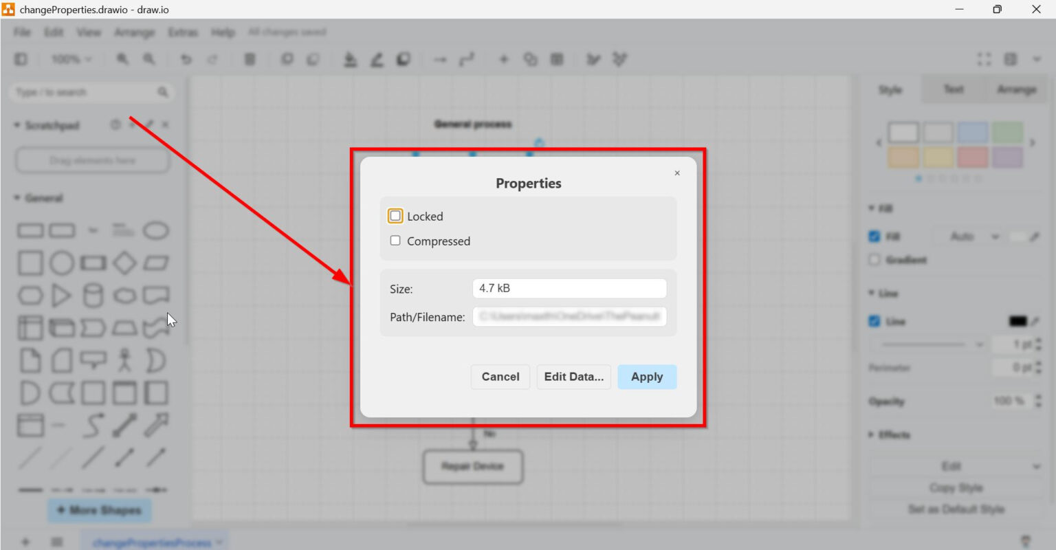 How to Change Draw.io File Properties | The Requirements Engineer
