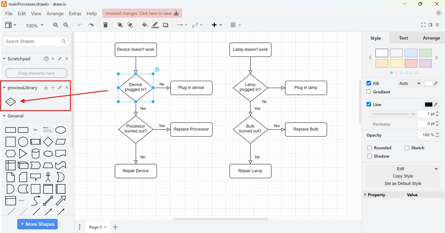How to Create a Library in Draw.io | The Requirements Engineer