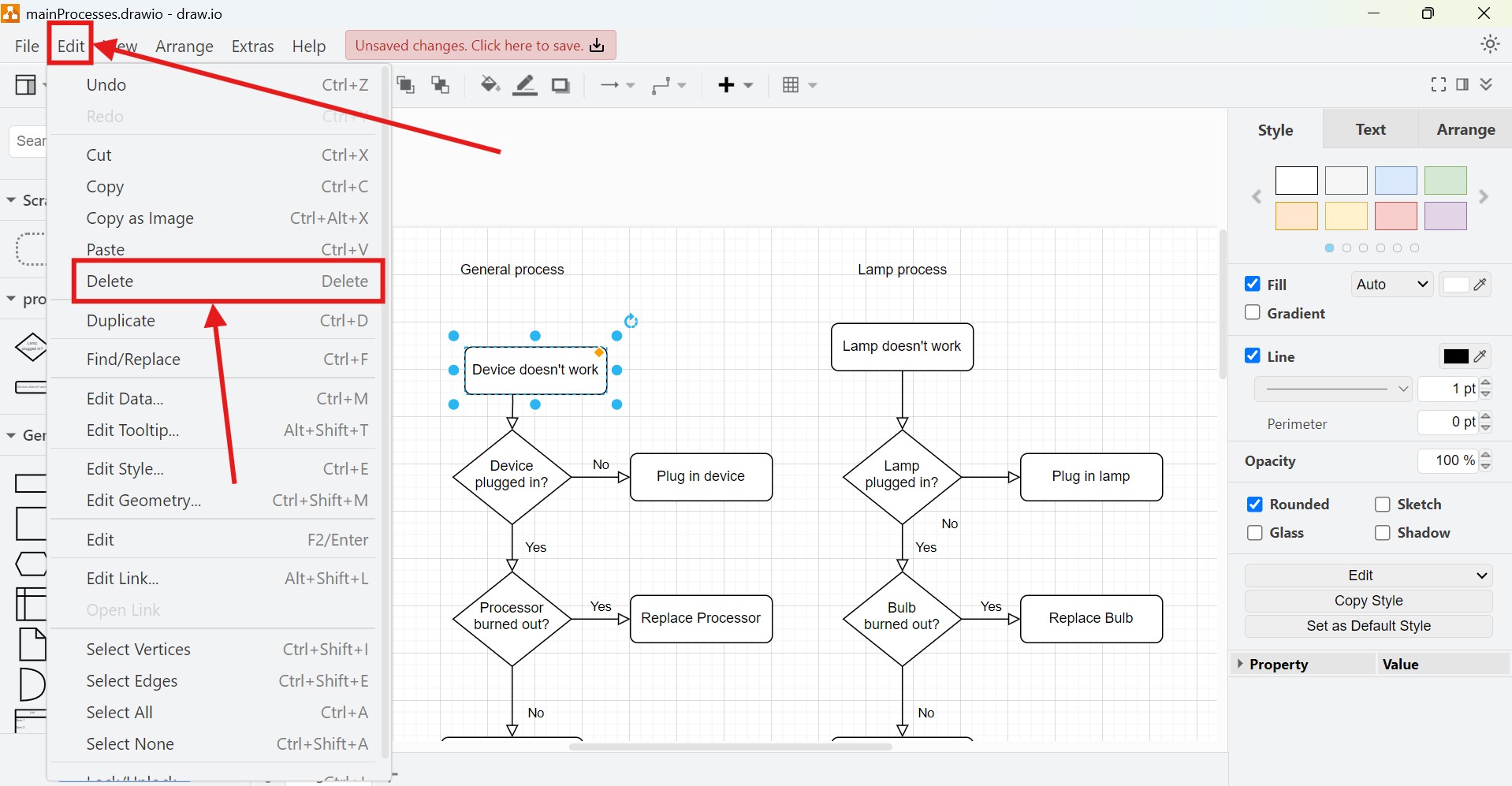 Mastering Cut, Copy, Paste, and Delete in draw.io | The Requirements ...