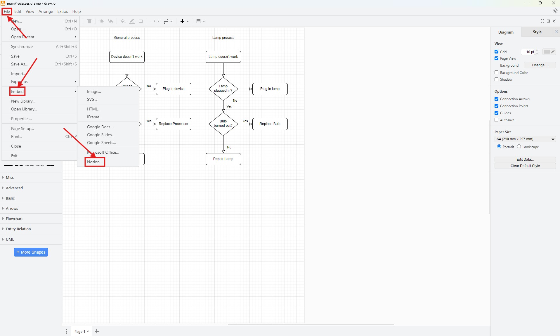 How To Use Links To Notion Draw io Diagrams The Requirements Engineer